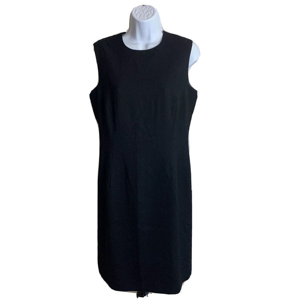 Womens Pendleton Black Dress Size 10 Sheath Sleeveless Knee Length
